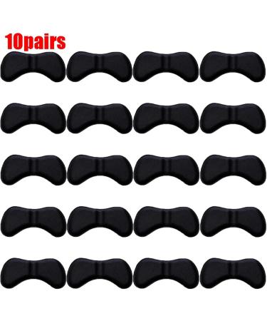 10 Pairs Heel Insoles - Adjustable Adhesive Sponge Cushion Pads for High Heels | Foot Care for Men & Women - Black - Buy Online on GoSupps.com