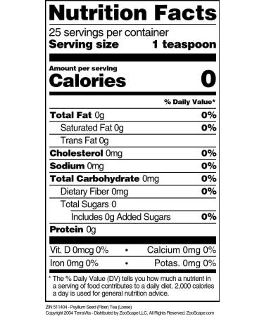 Psyllium Seed (Fiber) Tea (Loose) (4 oz ZIN: 511404) - 3 Pack - Buy Online on GoSupps.com