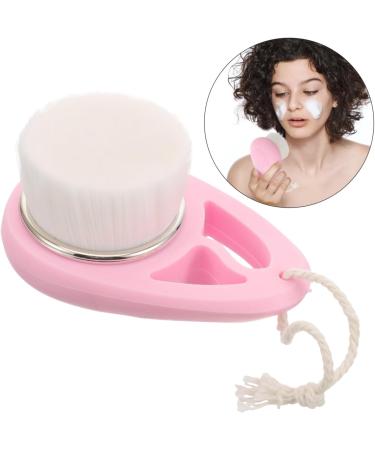 Angoily Silicone Handle Double-Sided Cleansing Brush - Pink Facial Scrubber for Effective Skin Care & Shampooing - Buy Online on GoSupps.com