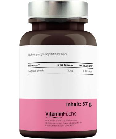 Lutein Capsules from Tagetes Extract - 90 Carotenoid Complex for Eye Health | VitaminFuchs Lutein & Vision Support - Buy Online on GoSupps.com