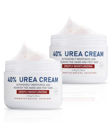Ouukeda urea for cream 40 percent urea foot and hand cream for dry cracked skin 40 percent urea for the feet maximum strength. (150g (pack with 2)))