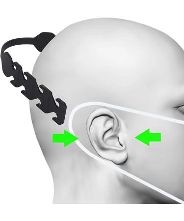 Adjustable Mask Extender Strap | Ear Saver Holder Buckle Protectors (5PCS Black) - MIAODAM - Buy Online on GoSupps.com