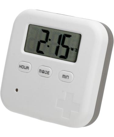 Smart Medication Organizer with Timer Bell Vibration Reminder 4 Compartments Medicine Box for Portable Storage Grey - Buy Online on GoSupps.com