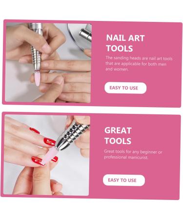 Housoutil Nail Polisher Manicure Grinding Tool Nail Art Accessories Nail Drill Head Manicure Supplies Para U as Nail Art Tools Nail Grinding Head Manicure Tools Exfoliating Ceramics Pink - Buy Online on GoSupps.com
