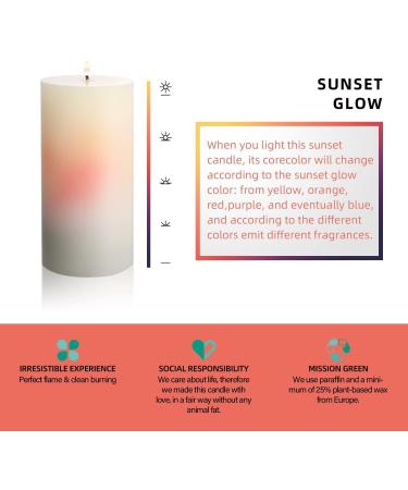 Holiday Essential Oil Scented Pillar Candle - Coastal Sunset Aromatherapy Gift for Home & Chakra - Buy Online on GoSupps.com