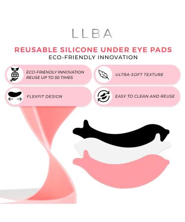 LLBA Reusable Eye Pads | Silicone Under Eye Patches for Lash Lift & Extensions | Soft Sensitive Skin Friendly | Style 3 Pink - Buy Online on GoSupps.com
