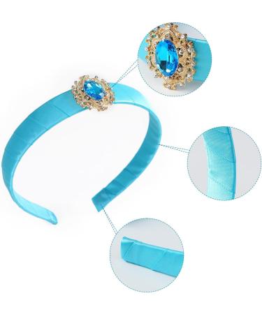 Women Princess Costume Accessories Headband Hair Ties Girls Dress Up Halloween Cosplay Party Supplies Blue - Buy Online on GoSupps.com
