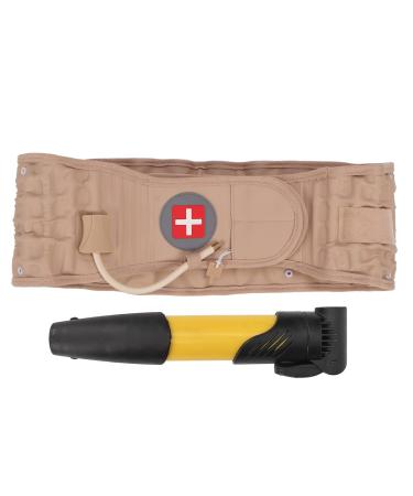 Buy Inflatable Lumbar Traction Belt - Stress Relief & Back Decompression Support for Men & Women (Khaki) - International Shipping Available - Buy Online on GoSupps.com
