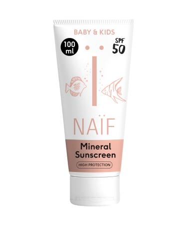 Na f - mineral sunscreen - for baby & child - LSF 50 - with natural ingredients - without microplastics mineral oils or silicones - UV filter based on zinc oxide - vegan - 100ml