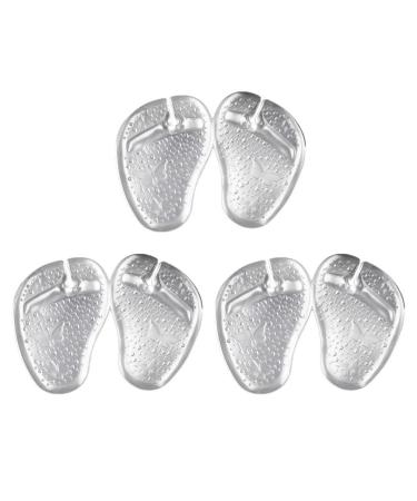 FOMIYES 3 Pairs Forefoot Slipper Pad Toe Protectors for Sandal Front Foot Pads Insoles for high Heels high Heel Insoles Clear jel Clear Heels Reusable Forefoot Cushions Liner Soft Girl Gel