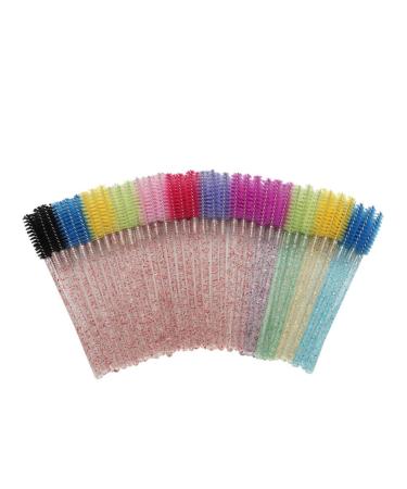 CIMAXIC 100pcs eyelash mascara lash applicator eyelash makeup brush eyebrow comb Cosmetic bag spiral Miss Size 1 Pink