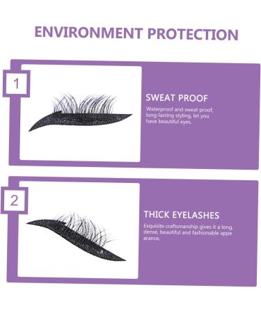 Beavorty 4 Pairs False Eyelashes Eye Makeup Sticker Eyeliner Decal stick on liner and lashes Eyeliner Eyelash Stickers Eyeliner Tape Sticker double eyelid sticker plastic make up - Buy Online on GoSupps.com