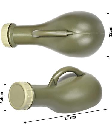 Ilyever Portable Unisex Urinal Bottle with Female Attachment - Leakproof Pee Bottle for Men - Spill Proof Urine Bottle for Elderly and Patients - Ideal for Car Camping and Outdoor Travel - Green - Buy Online on GoSupps.com