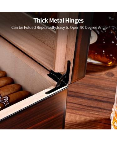 Cigar Humidor Handmade Cedar Wood Cigar Box Desktop Humidor with Hygrometer and Humidifier Removable Cedar Tray - Buy Online on GoSupps.com