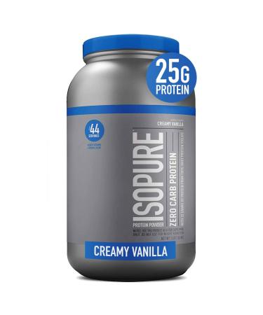 Isopure Creamy Vanilla Whey Isolate Protein Powder with Vitamin C & Zinc for Immune Support, 25g Protein, Zero Carb & Keto Friendly, 3 Pounds (Packaging May Vary) 3 Pound (Pack of 1) Whey