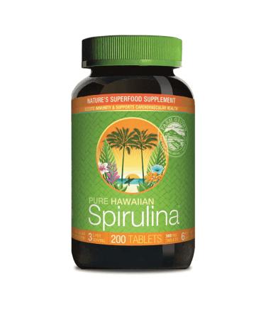 Nutrex Hawaii Pure Hawaiian Spirulina 500mg 200 Vegan Tablets Lab Tested Gluten Free Soy Free Vegetarian