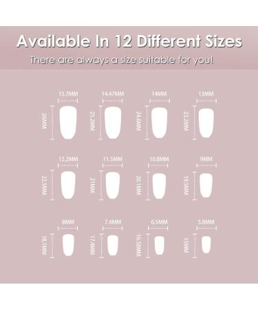 Almond Glitter Press On Short False Nails - 24Pcs Pink French Glossy Fake Nails with Nail Glue for Women and Girls - Nail Art - Buy Online on GoSupps.com