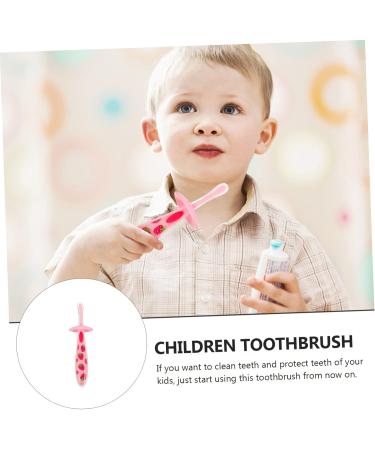 Healvian 4-Piece Toddler Toothbrush Toy Set | Food-Grade Silicone Train Suits | Portable Pink Children's Cleaning Brushes - Buy Online on GoSupps.com