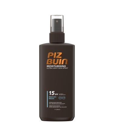 Piz Buin 200Ml Ultra Light Spray Spf15 SPF 15 200 ml (Pack of 1) - Buy Online on GoSupps.com