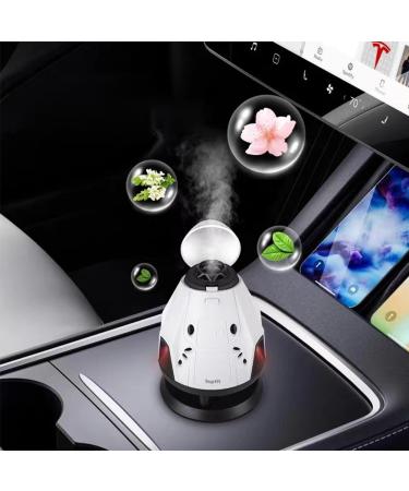Spacex Dragon Spacecraft Aromatherapy Diffusers Smart Parking Sensing LED Breathing Light USB Car Air Freshener Cordless Aromatherapy Essential Oil Diffuser for Car Room Home Decor