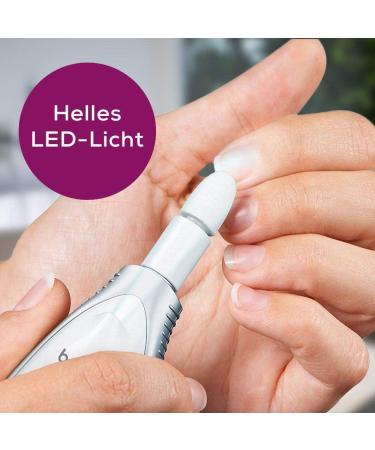Beurer MP 41 Manicure & Pedicure Set - Electric Nail File with 7 Attachments LED Light Storage Bag for Perfect Nail Care - Ideal for Hands & Feet - Buy Online on GoSupps.com