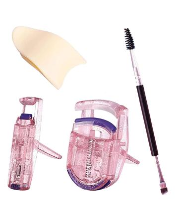 Eyelash Application Tool Kit Mini Eyelash Curler for Long-Lasting Shaping Small and Portable Mascara Curler Eyelashes Buddy Kit for Women Beginners (4PCS)