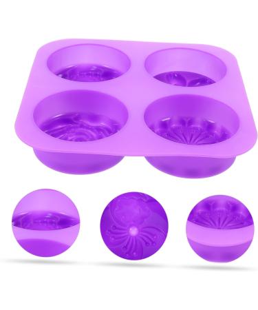 MAGICLULU 4 Pcs Handmade Soap Mold Chocolate Roses Silica Gel Purple 3X16.6X16.6CMx4pcs - Buy Online on GoSupps.com