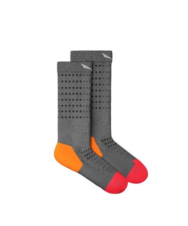Salewa Women's Pedroc Merino Crew Socks Women Hiking Socks 44 LIGHT GREY MELANGE/6080