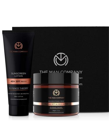 The Man Company Tan Comboskin Brightening Cream 50Gmsunscreen Lotion 59Ml40+ Spfantioxidant Skin Radiance