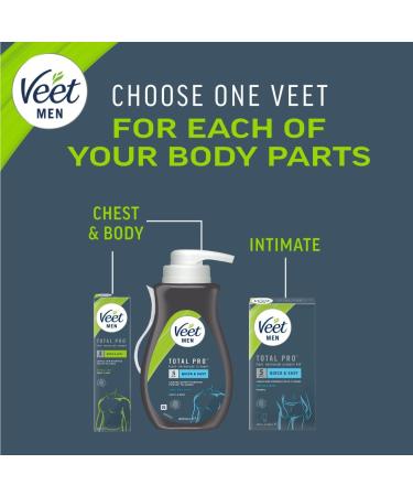 Veet Men In Shower Hair Removal Cream Chest & Body Normal Skin 150ml each 1 Sponge No Risk of Cuts 24 Hour Hydration 7 Days of Smoothness Dermatologically Tested (Packaging may vary) 150 ml (Pack of 1) - Buy Online on GoSupps.com