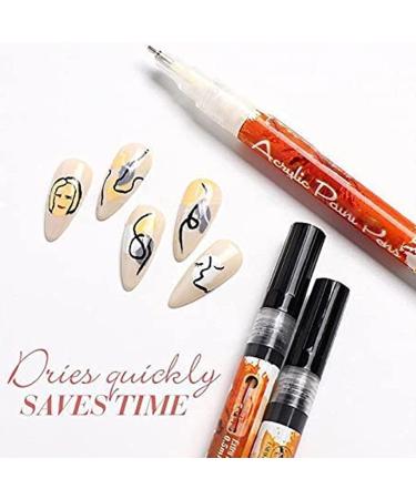 1/4pcs Nail Art Painting Pen Set - Quick Dry Acrylic Graffiti Pens for DIY Nail Beauty - 1mm Tip for Acrylic Natural & Gel Nails (4 Colors) - Buy Online on GoSupps.com