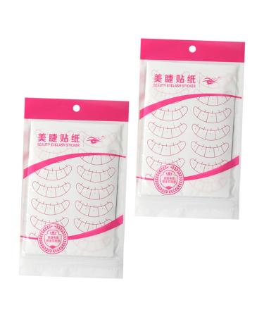 Healeved 40 Sheets Eyelash Positioning Paper Eye Tips Sticker Eyelashes Positioning Pad Eyelash Mapping Stickers Grafted Eyelashes Sticker Eye Positioning Tips Pad Patch Woman
