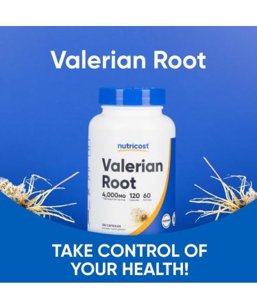 Nutricost Valerian Root Capsules (1000mg Per Serving) 120 Capsules - 4 000mg Equivalent Per Serving (4:1 Extract) Vegetarian Caps Gluten Free Non-GMO (Pack of 2) - Buy Online on GoSupps.com