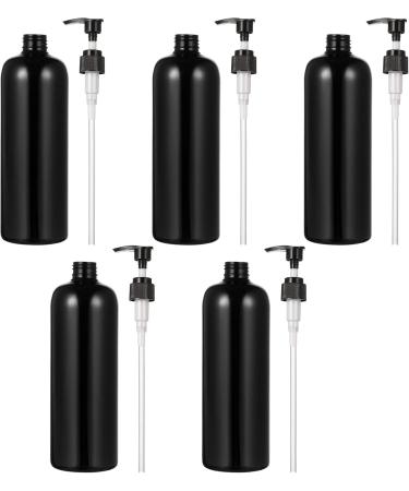 Minkissy 5-Piece Empty Soap Dispenser Set | 500ml Refillable Travel Bottles for Shampoo & Cosmetics | Ideal for Salon & Hairdresser Accessories - Buy Online on GoSupps.com
