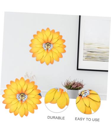 Yardenfun Hanging Wall Art Wall Hanging Home Decor 3d Flowers for Wall Decoration 3d Wall Art Decoration Manual Pare 21x21cm Yellow - Buy Online on GoSupps.com