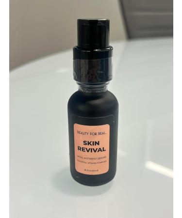 Beauty for Real Skin Revival Serum - Anti-Aging Vital Nutrient Formula with Vitamin A B3 & C - Hydrates Repairs & Brightens - Fine Lines & Wrinkles Solution - 1 fl oz - Buy Online on GoSupps.com