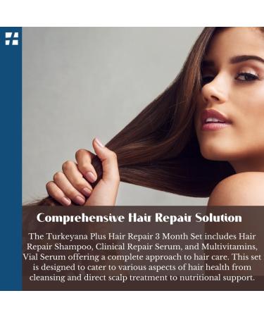 Turkeyana Plus 3-Month Hair Growth Set | Vegan Shampoo Serum & Multivitamins for All Hair Types - Biotin Keratin Hyaluronic Acid - Buy Online on GoSupps.com
