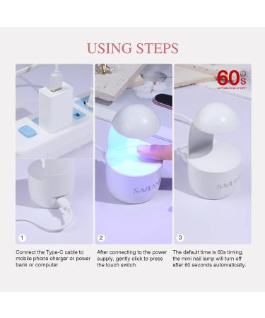 Buy Saviland Mini UV Nail Lamp - Portable Travel Gel Nail Dryer for Beginners & Salons | Small Efficient & Easy to Use! - Buy Online on GoSupps.com