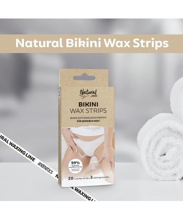 Andmetics Natural Bikini Cold Wax Strips | 99% Natural Ingredients | Polyethylene & Paraffin Free | Smooth Skin for Up to 4 Weeks | All Skin Types Suitable - Buy Online on GoSupps.com