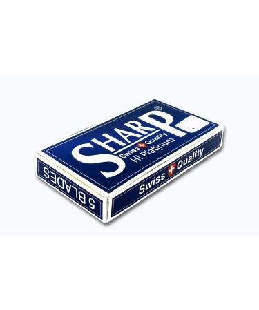 Buy 100 Sharp Hi Platinum Double Edge Razor Blades - Men's Safety Razor Blades for Smooth Shaving (1 Year Supply) - International Shipping Available - Buy Online on GoSupps.com