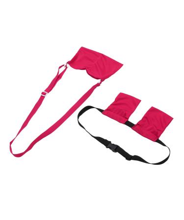 Mastectomy Drain Holder with Mesh Shower Bag Breast Surgery Drainage Pouch - Length Adjust Elastic Band Design Used to fix The Drain Bottles and Tubes (Red)