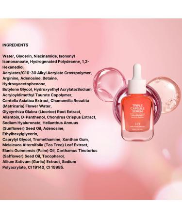 ELT Triple Capsule Face Serum 1.01 fl.oz (30ml) - Rose PDRN Ceramide Vitamin C Taurine - Skin Restoration Hydrating Moisturizing - Korean Skincare 1 Fl Oz (Pack of 1) - Buy Online on GoSupps.com