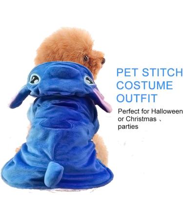 Gimilife Dog Hoodie Xmas Pajamas | Pet Costume for Small Medium Large Dogs and Cats | Disney Stitch Cartoon Halloween & Winter Outfit - 2XL - Buy Online on GoSupps.com