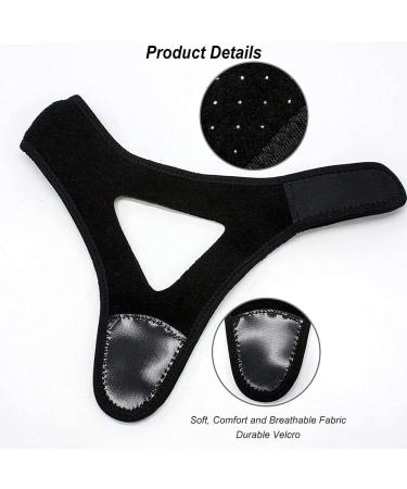 Anti-Snoring Chin Strap - Professionally Effective Black Chin Strap for Snoring Reduction - International Shipping Available - Buy Online on GoSupps.com