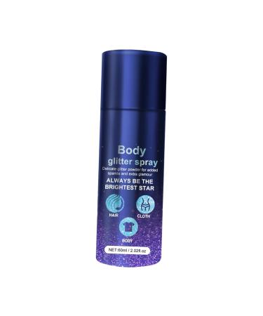 Glitter Spray Body Shimmer Spray 60mlfor Hair and Body Sparkling Spray Glitter Hairspray for Dating Stage Makeup