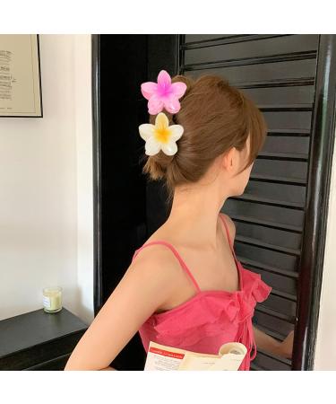 5 Flower Hair Clips Set - Colorful Lily Hair Claws for Women | Stylish Floral Hair Grippers | Perfect for Hawaii & Everyday Wear - Buy Online on GoSupps.com