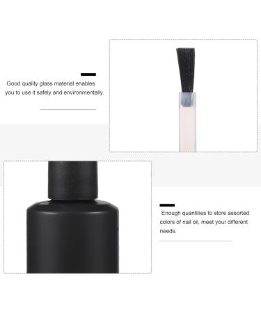 Lot de 10 Flacons de Gel pour Ongles Vides 15 Ml Verre Mat Noir Pinceau pour Manucure Professionnelle Usage Salon et Usage Personnel - Buy Online on GoSupps.com