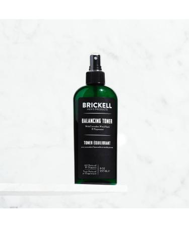 Brickell Men's Balancing Face Toner - Alcohol-Free Natural & Organic Toner with Witch Hazel - 8 oz - Buy Online on GoSupps.com