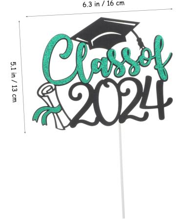 TOPBATHY 15 Sets Cake Insert Party Supplies Cupcake Decors Graduation Dessert Toppers Cake Decoration 2024 Graduation Cupcake Toppers European and American Graduation Season Paper Greenx3pcs 16.00X13.00X0.10CMx3pcs - Buy Online on GoSupps.com