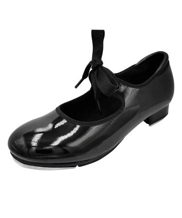 s.lemon tap shoes black 2.5 cm heel height lace-up tap shoes for children adults 38 EU black